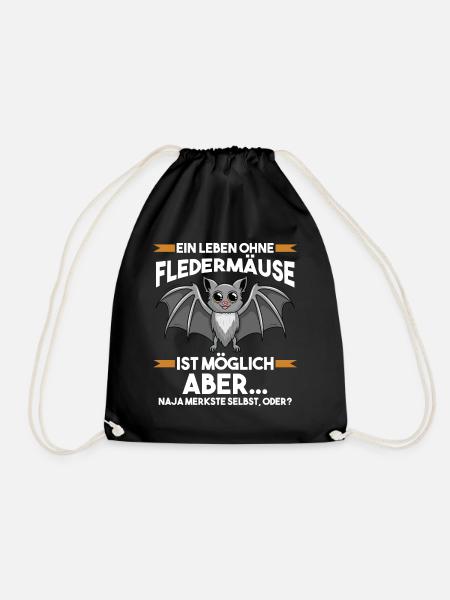 Fledermaus - Turnbeutel - Schwarz
