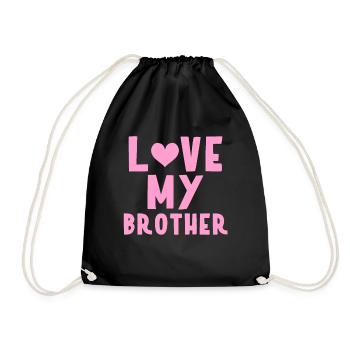 J’aime mon frère - Sac de sport léger - noir - Devant