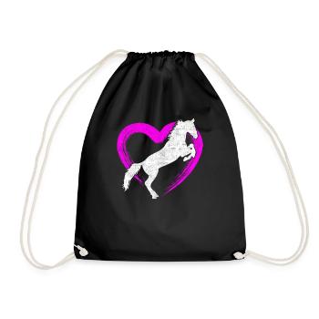 Horse Horse Love - Drawstring Bag - black - Front