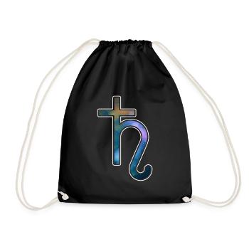 Saturne Signe d’astrologie Espace Système solaire - Sac de sport léger - noir - Devant