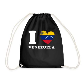 J’aime le Venezuela - Sac de sport léger - noir - Devant