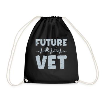 Future Vet for a Veterinarian Vet Tech - Drawstring Bag - black - Front