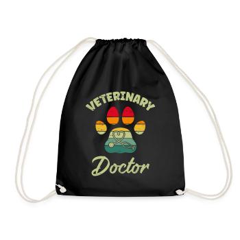 Veterinary Doctor for a Veterinarian Vet Tech - Drawstring Bag - black - Front