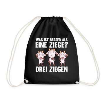 Ziegenbauer Ziegen Ziege - Turnbeutel - Schwarz - Vorne