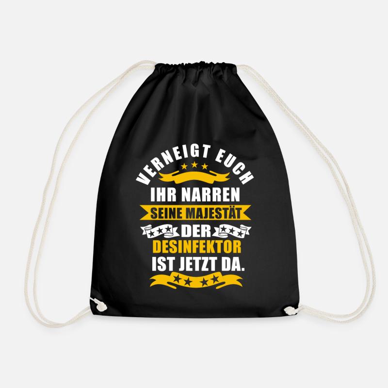 Lustige Desinfektor Spruch - Turnbeutel - Schwarz
