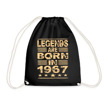 Legenden werden 1967 geboren - Turnbeutel - Schwarz - Vorne