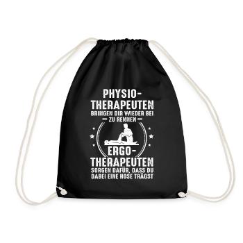 Physio Therapeuten Rennen Ergo Therapeuten Hose - Turnbeutel - Schwarz - Vorne