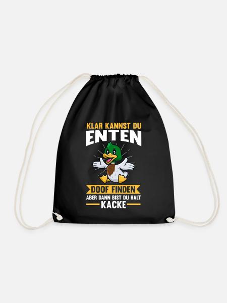 Entenliebhaber Ente Enten - Turnbeutel - Schwarz