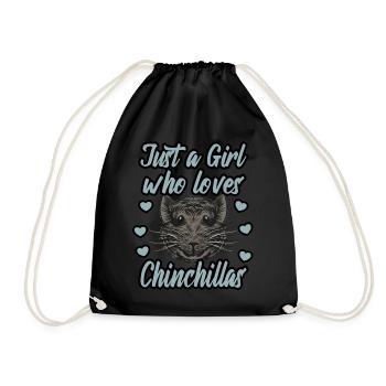 Just a girl who loves Chinchillas - Turnbeutel - Schwarz - Vorne