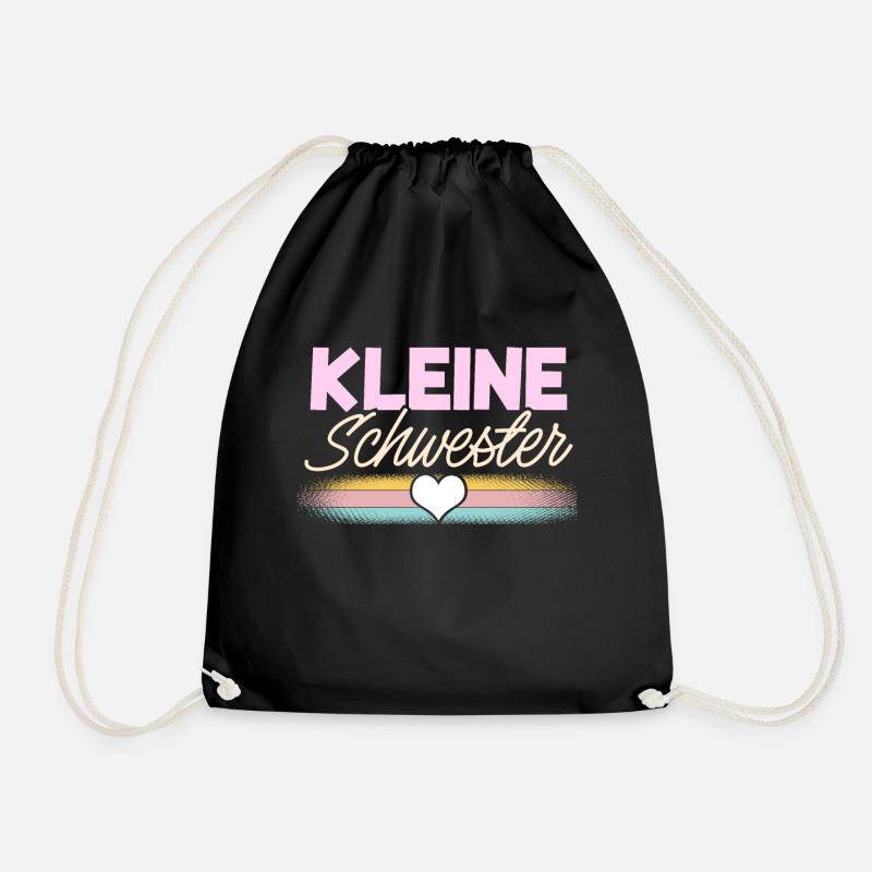 Kleine Schwester - Turnbeutel - Schwarz