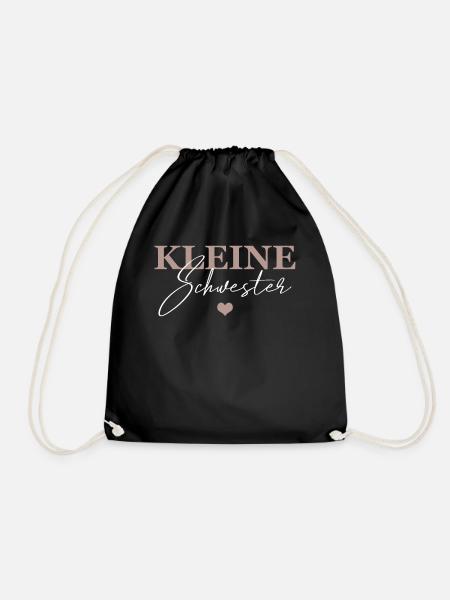 Kleine Schwester - Turnbeutel - Schwarz