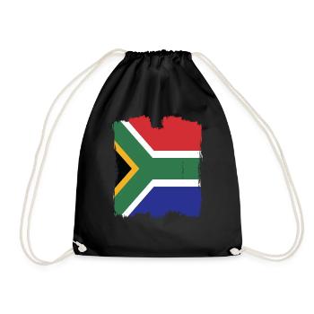 South Africa Flag - Drawstring Bag - black - Front