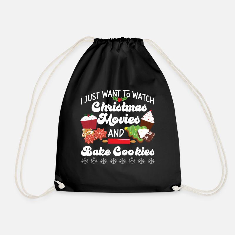 Bake Baking Christmas Movie Cookie - Turnbeutel - Schwarz