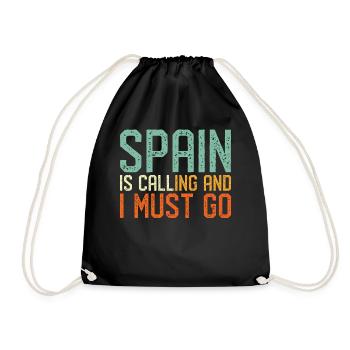 Spain is Calling I must go - Drawstring Bag - black - Front