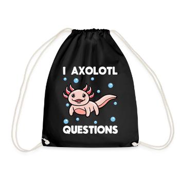 I Axolotl Questions - Turnbeutel - Schwarz - Vorne