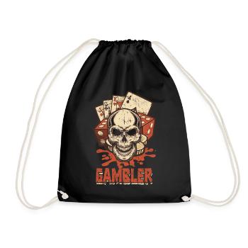Jeu de poker Joueurs de poker Joueurs de poker - Sac de sport léger - noir - Devant