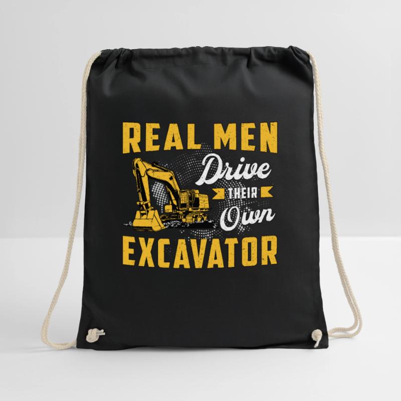 Baggerfahrer Bagger Bauarbeiter Baggern Geschenk Turnbeutel