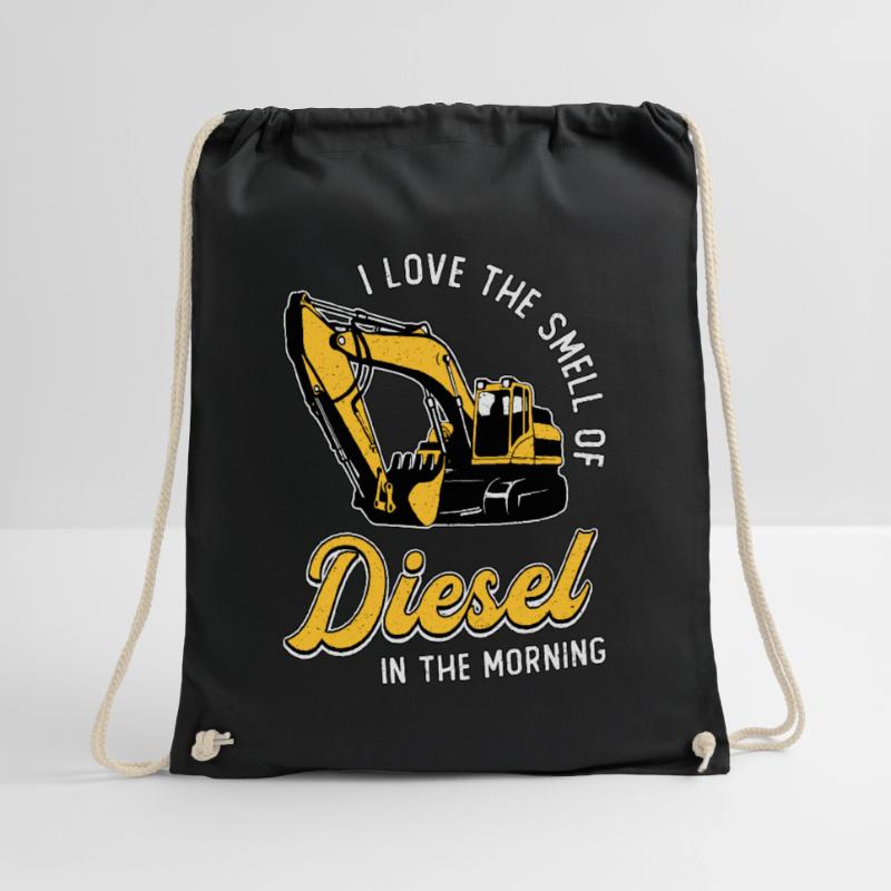 Baggerfahrer Bauarbeiter Bagger Baggern Geschenk Turnbeutel