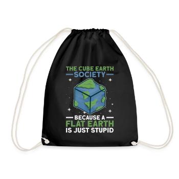The Cube Earth Society - Earth Planet Space - Drawstring Bag - black - Front