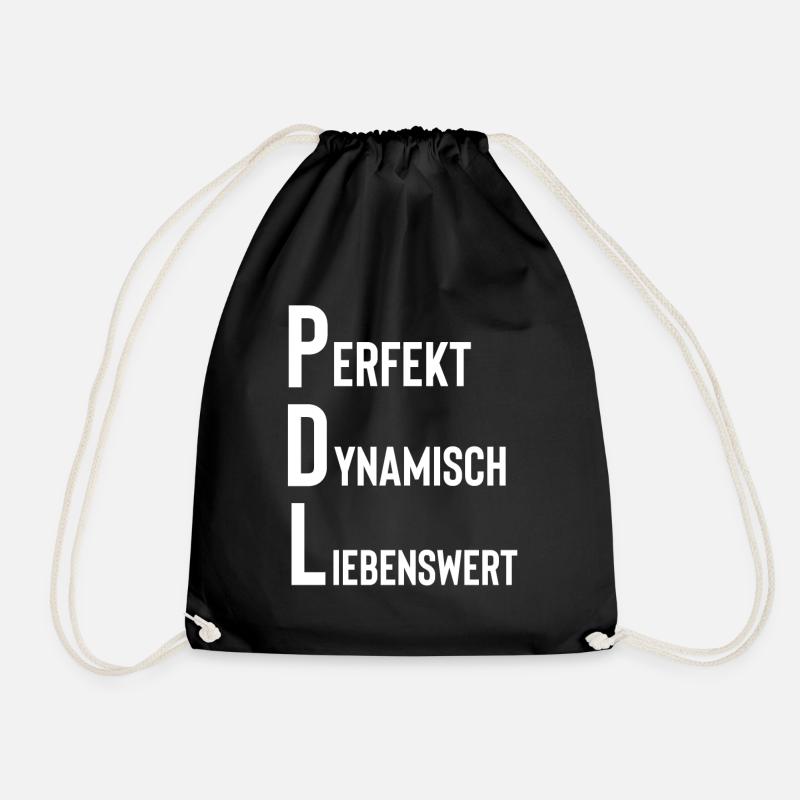 PDL Pflegedienstleistung Anerkennung Geschenkidee - Turnbeutel - Schwarz