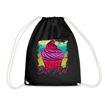 Cupcake - Turnbeutel - Schwarz - Vorne