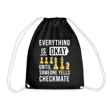 Chess - Drawstring Bag - black - Front