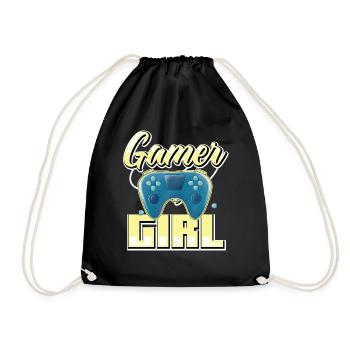 Gamer Girl Cute Anime Style Video Gamer Girl - Turnbeutel - Schwarz - Vorne