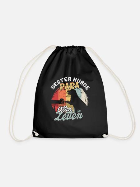 Bester Hunde Papa Aller Zeiten Hundepapa Geschenk - Turnbeutel - Schwarz