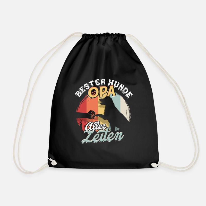 Bester Hunde Opa Aller Zeiten Hundeopa Geschenk - Turnbeutel - Schwarz