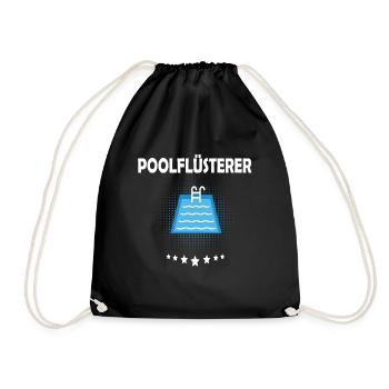 Poolflüsterer - Turnbeutel - Schwarz - Vorne