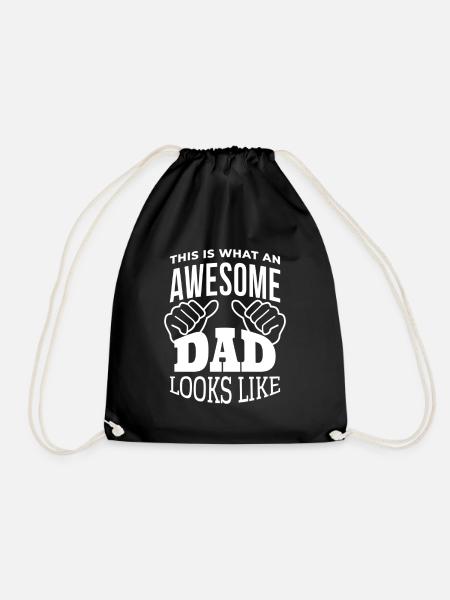 Best Dad looks like Dad Quotes - Drawstring Bag - black