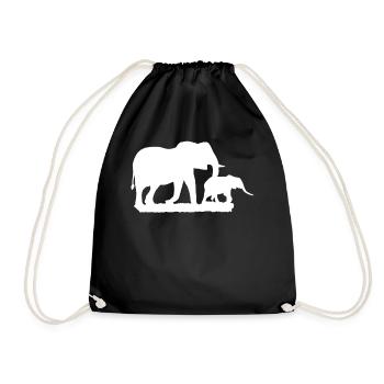 Elephant Africa Animal Motif Empreinte Animal Motif - Sac de sport léger - noir - Devant