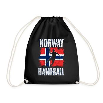 Norwegen Handball - Turnbeutel - Schwarz - Vorne