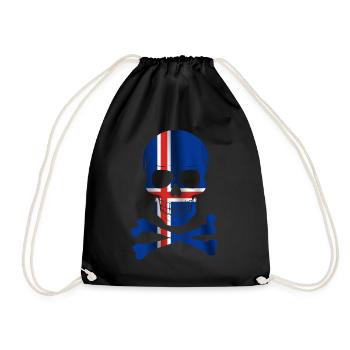 Iceland Flag - Drawstring Bag - black - Front