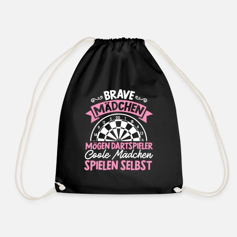 Darts Dartboard Dartpfeile Dart Geschenk Frauen - Turnbeutel - Schwarz