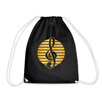 Music Clef - Drawstring Bag - black - Front