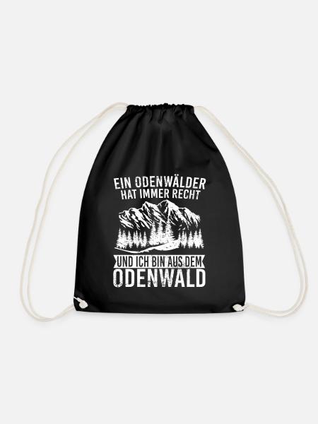 Ein Odenwälder hat immer Recht - Turnbeutel - Schwarz