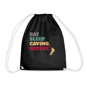 Manger le sommeil Spéléologie Répéter - Sac de sport léger - noir - Devant