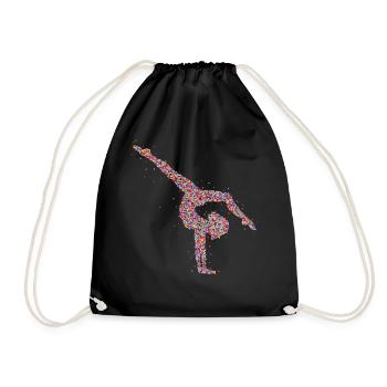 Gymnastics Gymnastics Gymnast - Drawstring Bag - black - Front