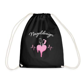 Nail Designer Heartbeat Nail Salon - Sac de sport léger - noir - Devant