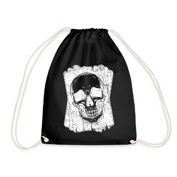 Joueur de poker Cartes à jouer Poker Skull - Sac de sport léger - noir - Devant
