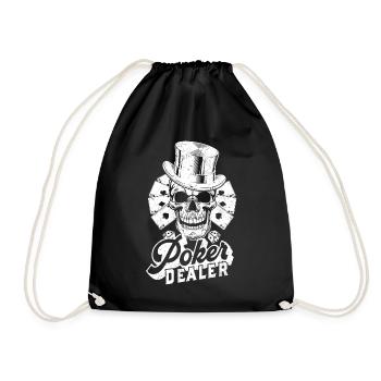 Joueur de poker Poker Gambling Casino Poker Dealer - Sac de sport léger - noir - Devant