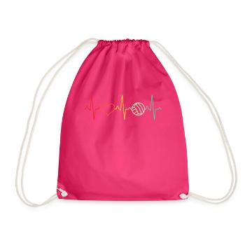 Volleyball Heartbeat Rétro - Sac de sport léger - fuchsia - Devant