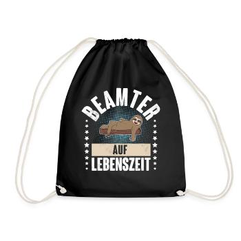 Beamter auf Lebenszeit - Turnbeutel - Schwarz - Vorne