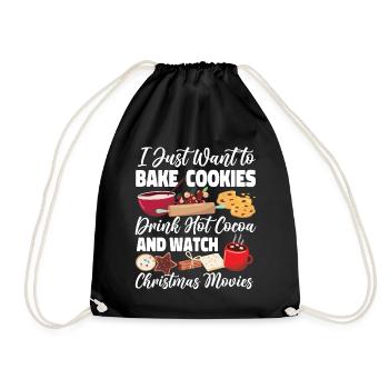 Cuire au four des biscuits de Noël I - Sac de sport léger - noir - Devant