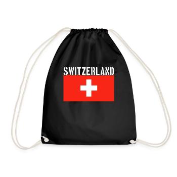 Drapeau de la Suisse - Sac de sport léger - noir - Devant