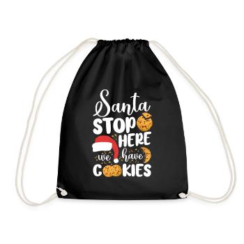 Cuire au four le biscuit de Noël Du Père Noël - Sac de sport léger - noir - Devant