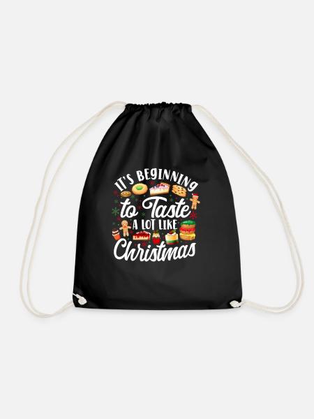Bake Baking Christmas Cookie - Turnbeutel - Schwarz