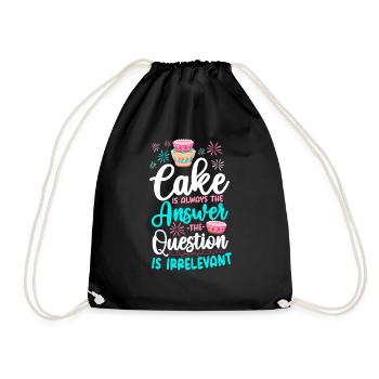 Cuire au four Le gâteau est toujours - Sac de sport léger - noir - Devant