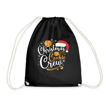 Bake Baking Christmas Cookie Crew - Turnbeutel - Schwarz - Vorne